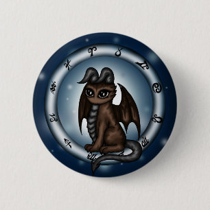 Dragon Taurus Zodiac 2 Inch Round Button