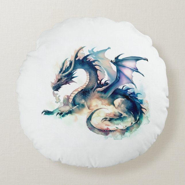 Dragon theme round pillow (Front)