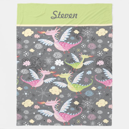 Dragon Themed Fleece Blanket