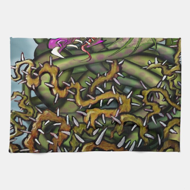 Dragon Thorns Kitchen Towel (Horizontal)