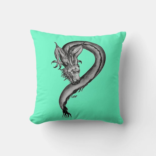 Dragon Throw Pillow (Front)