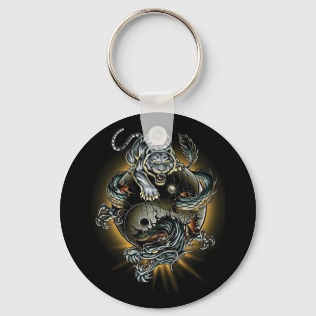 dragon/tiger/ying yang keychain (Front)