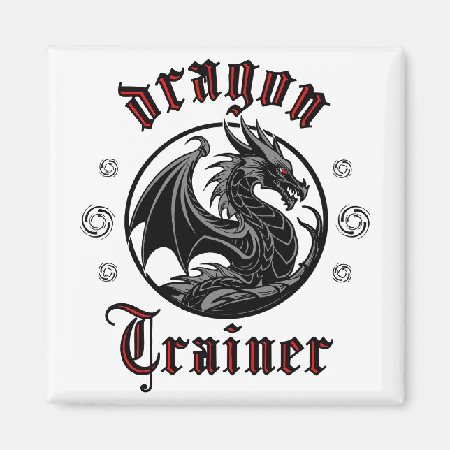 Dragon Trainer Fantasy Lizard Mythical Creature  Magnet (Front)