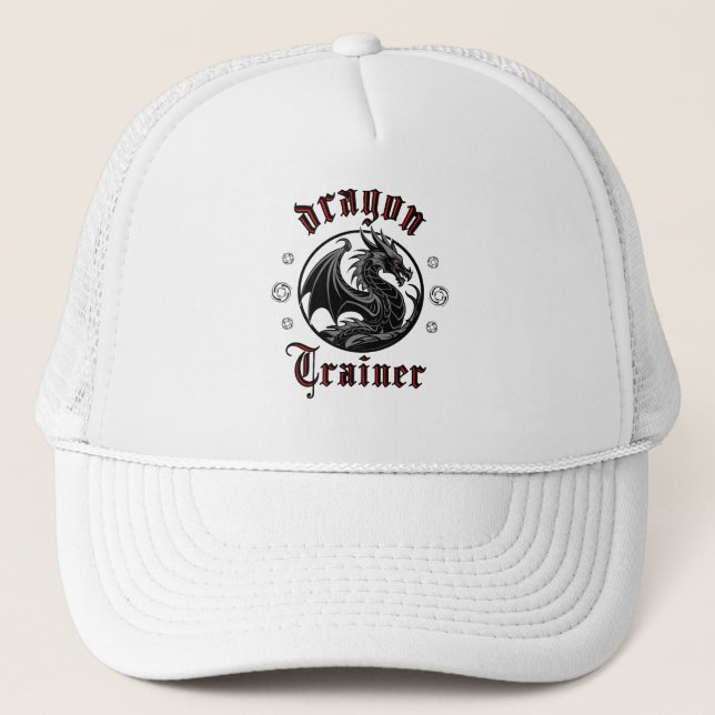 Dragon Trainer Fantasy Lizard Mythical Creature  Trucker Hat (Front)
