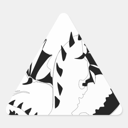 dragon triangle sticker