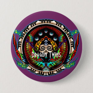 Dragon Twins 3 Inch Round Button