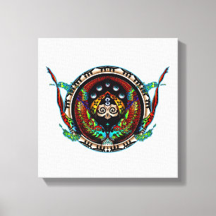 Dragon Twins Canvas Print