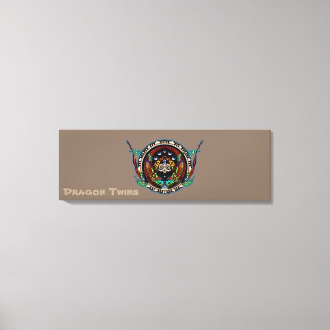 Dragon Twins Canvas Print (Front)