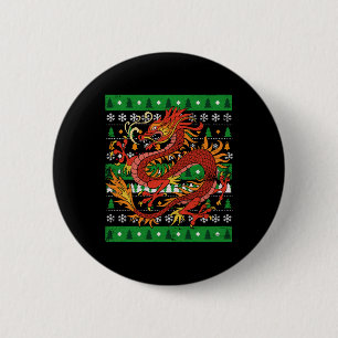 Dragon Ugly Christmas 2 Inch Round Button