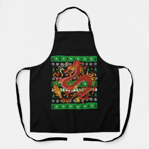 Dragon Ugly Christmas Apron