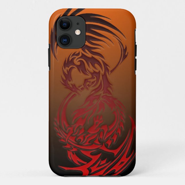 dragon VS phoenix iphone case (Back)