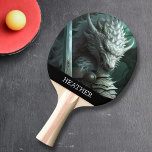 Dragon Warrior Fantasy Monogram  Ping Pong Paddle<br><div class="desc">This design was created though digital art. It may be personalized in the area provided or customizing by choosing the click to customize further option and changing the name, initials or words. You may also change the text colour and style or delete the text for an image only design. Contact...</div>