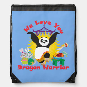 Dragon Warrior Love Drawstring Bag