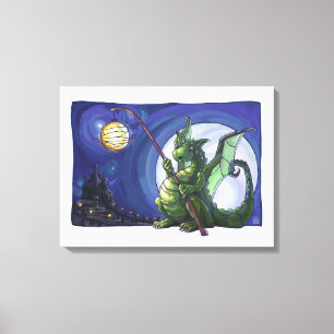 Dragon Watch Art Canvas Print