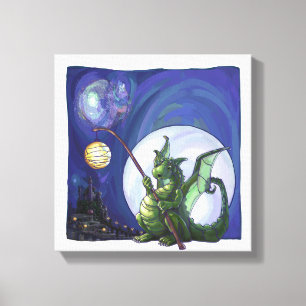 Dragon Watch Art Canvas Print