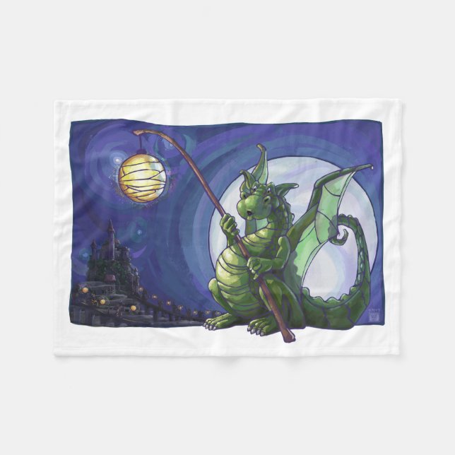 Dragon Watch Art Fleece Blanket (Front (Horizontal))