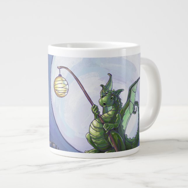 Dragon Watch Art Large Coffee Mug (Front Right)