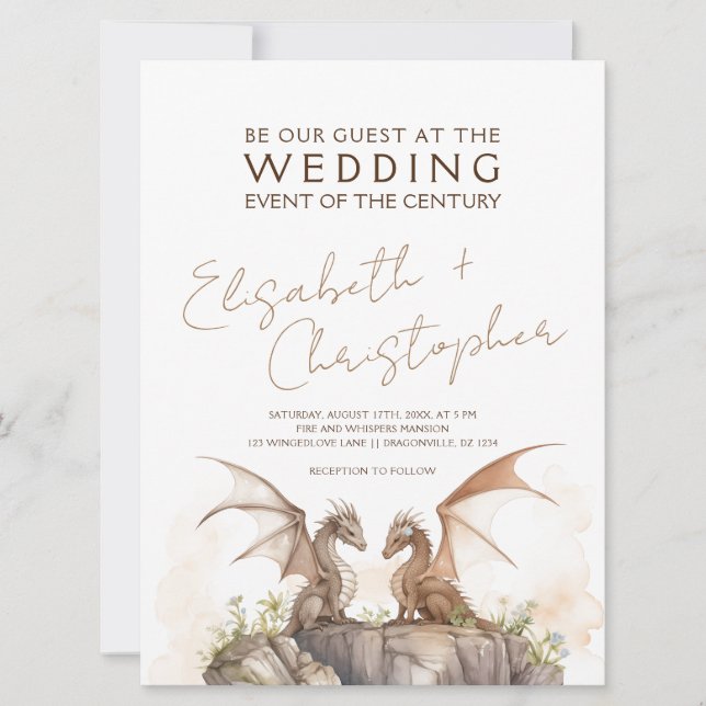 Dragon Wedding Invitation (Front)