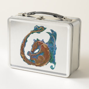 Dragon Wing Fantasy Maureen Girard Fly Metal Lunch Box