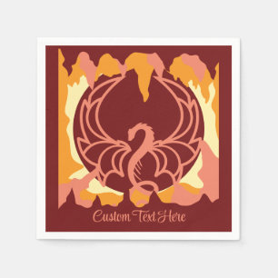 Dragon Wings Fantasy Medieval Personalized Napkin