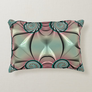 ~DRAGON WINGS Green Pink ~ Fractal Design ~ Accent Pillow
