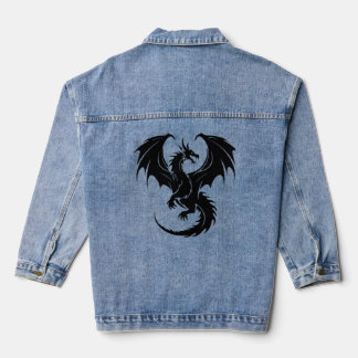 dragon with black colour denim jacket