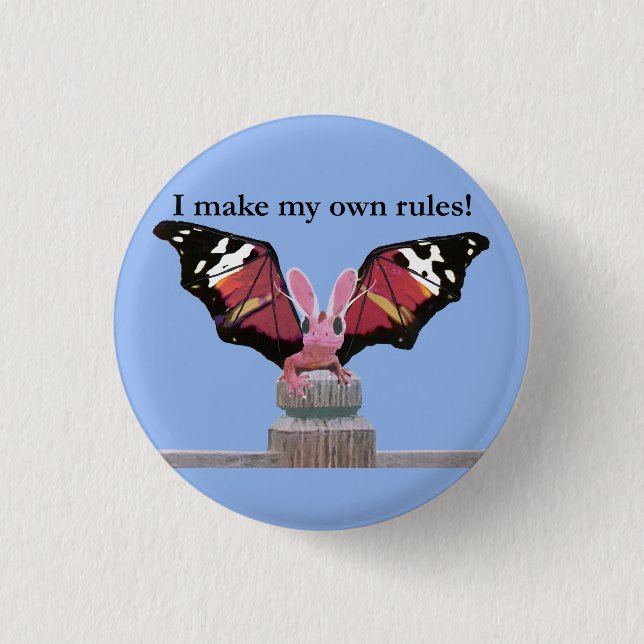 Dragon With Bunny Ears 1 Inch Round Button (Front)