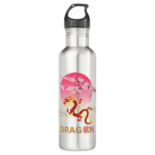 Dragon with Cherry Blossom 710 Ml Water Bottle