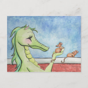 Dragon with Mice Postcard