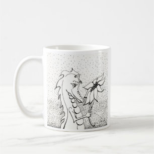 Dragon With Sunflower Coffee Mug