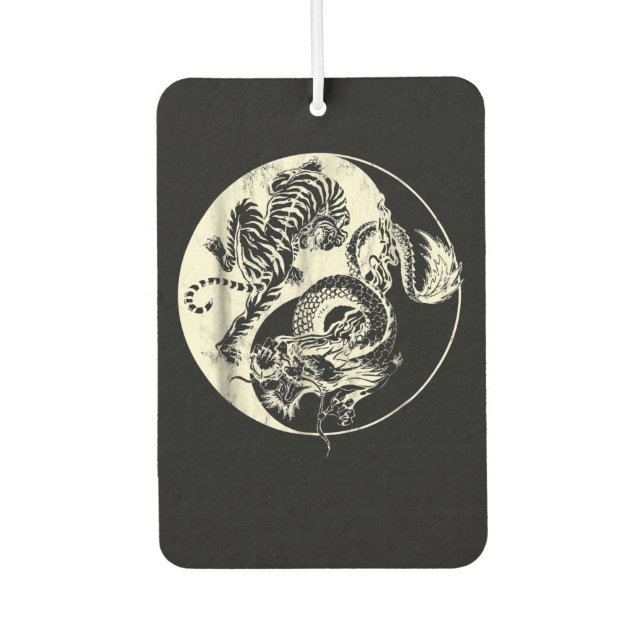 Dragon With Tiger Tattoo YIN And Yang Beast Fight Air Freshener (Front)