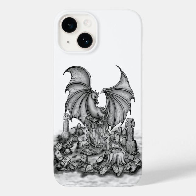 Dragon with Zombie Case-Mate iPhone Case (Back)