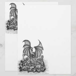 Dragon with Zombie Letterhead