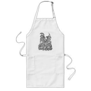 Dragon with Zombie Long Apron