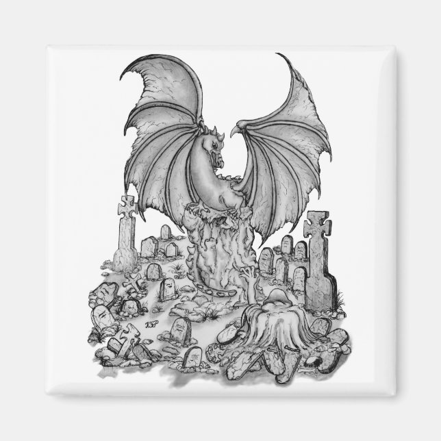 Dragon with Zombie Magnet (Front)