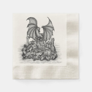 Dragon with Zombie Napkin