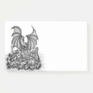 Dragon with Zombie Post-it Notes