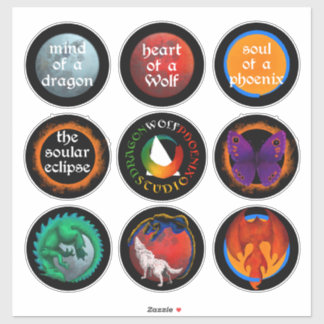 Dragon Wolf Phoenix Studio stickers