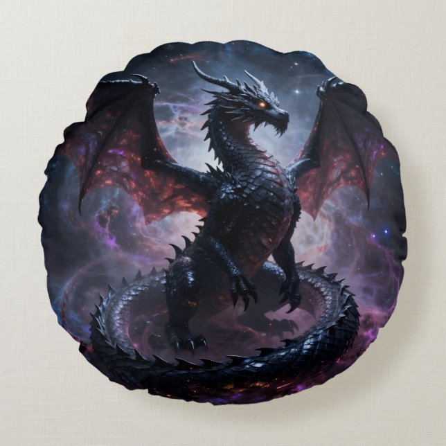Dragon World - The Realm of Fire and Magic´2 Round Pillow (Front)