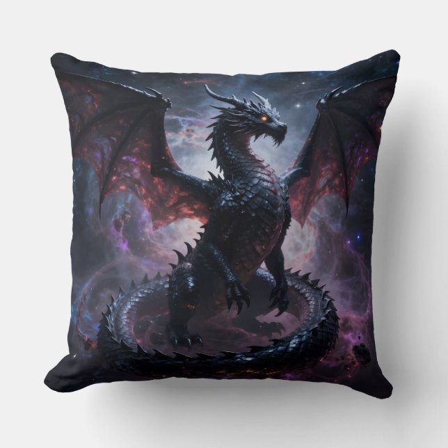 Dragon World – The Realm of Fire and Magic´2 Throw Pillow (Front)