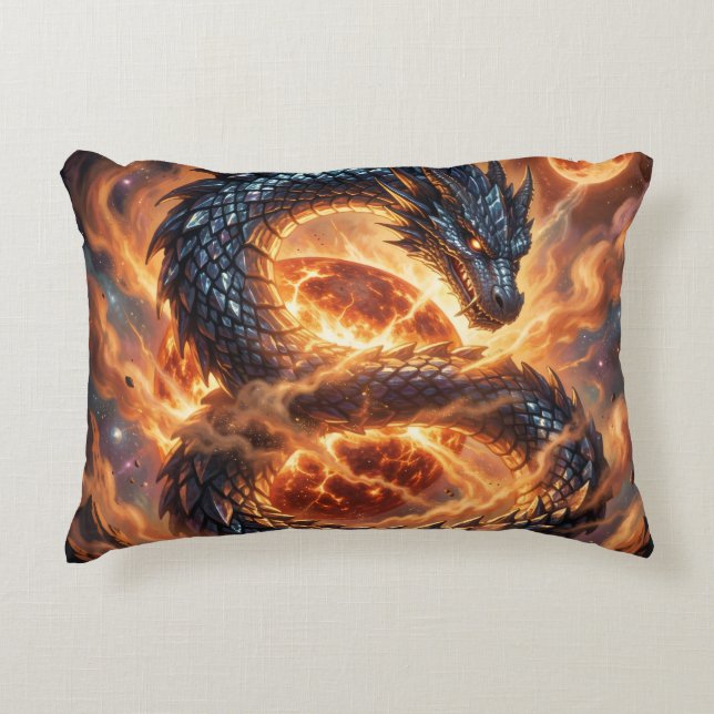 Dragon World – The Realm of Fire and Magic´4 Accent Pillow (Front)