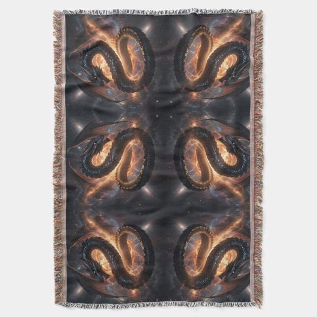 Dragon World – The Realm of Fire and Magic´4 Throw Blanket (Front Vertical)