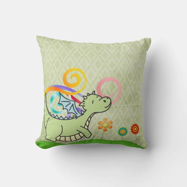 Dragon world throw pillow (Front)