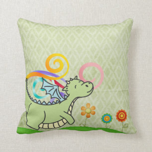 Dragon world throw pillow