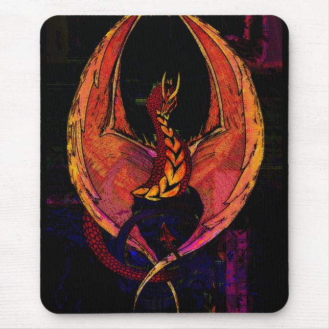 Dragon,Wyvern, Fantasy Dragon, Mythical Creature Mouse Pad (Front)