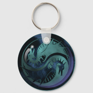 Dragon Yin Yang Keychain