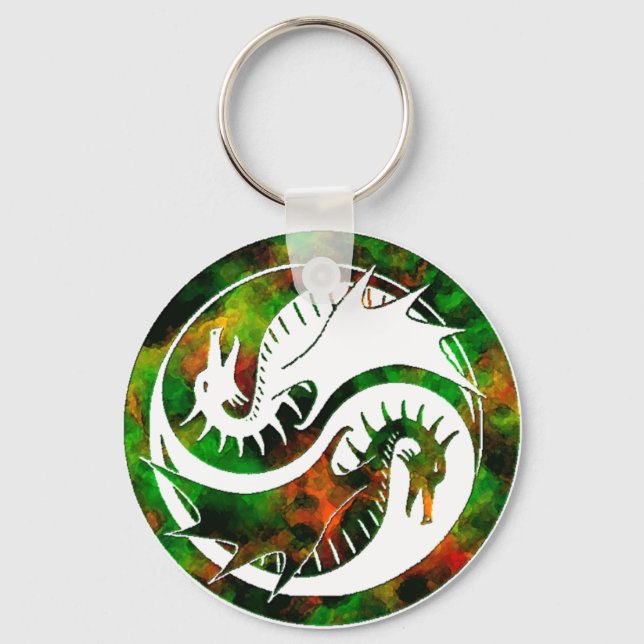 Dragon Yin Yang Keychain (Front)
