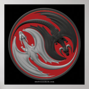 Dragon Yin-Yang Poster