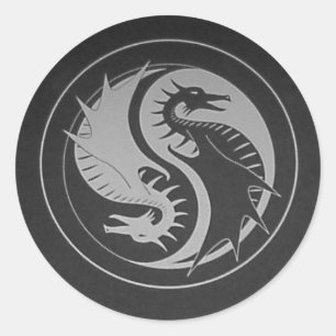 Dragon Yin/Yang Sticker