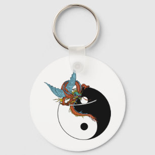 Dragon Ying Yang Keychain